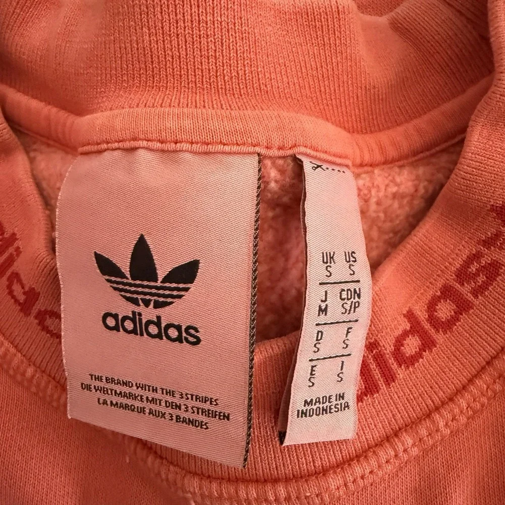 Adidas Unisex Coral‎ Small Pullover Sweatshirt Crewneck - Picture 6 of 9